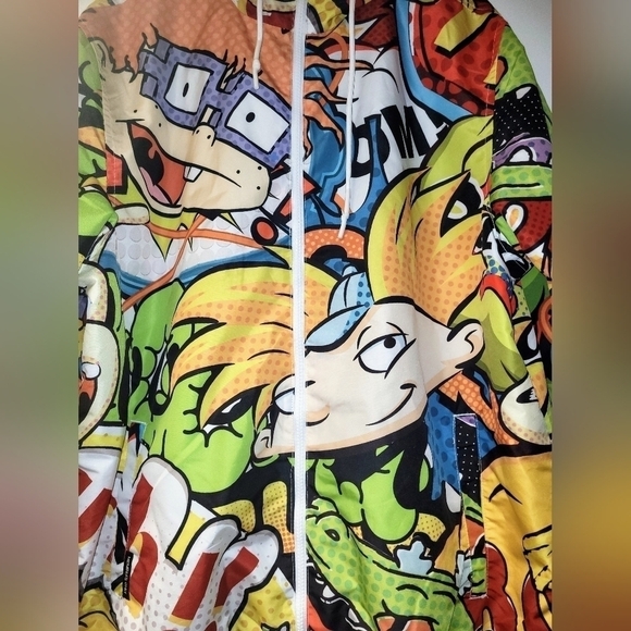 MEMBERS ONLY Hey Arnold Themed Windbreaker Multicolored Size L.. - Picture 8 of 16